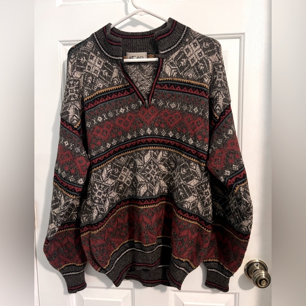 100% Alpaca wool sweater fall colors!